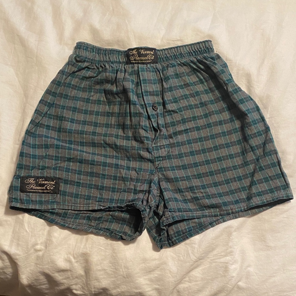 The Vermont Flannel Co. Men's Blue Plaid Boxers